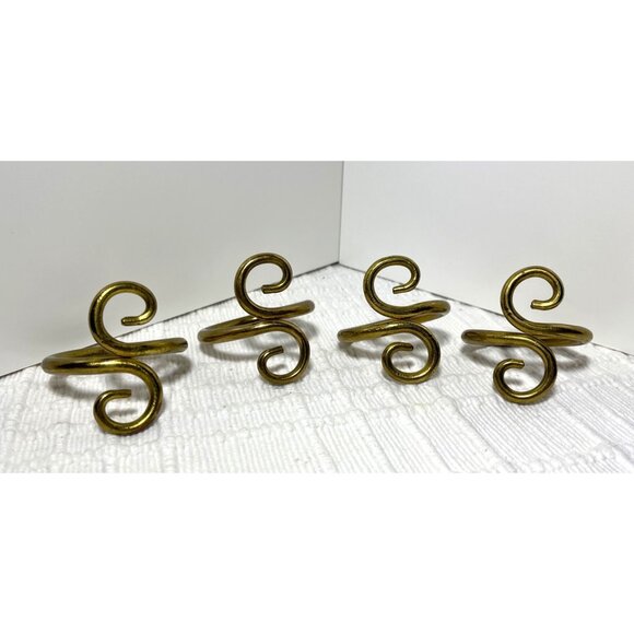 Set Of 4 Gold Swirl Napkin Rings pier 1 - Picture 2 of 4